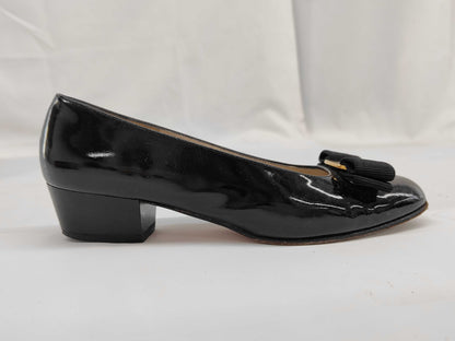 Salvatore Ferragamo Gold Pumps, Size 4.5