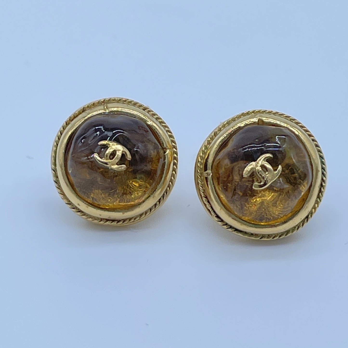 CHANEL Coco Mark Tortoiseshell Earrings 99A Earrings