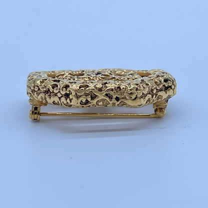 CHANEL Cocomarc Lava Octagon Brooch 93A Brooch