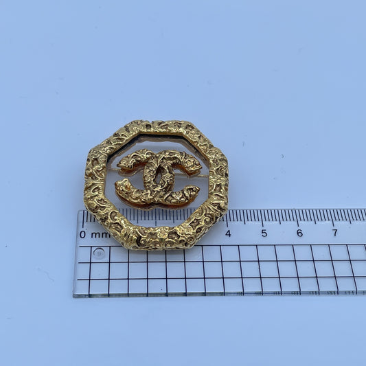 CHANEL Cocomarc Lava Octagon Brooch 93A Brooch