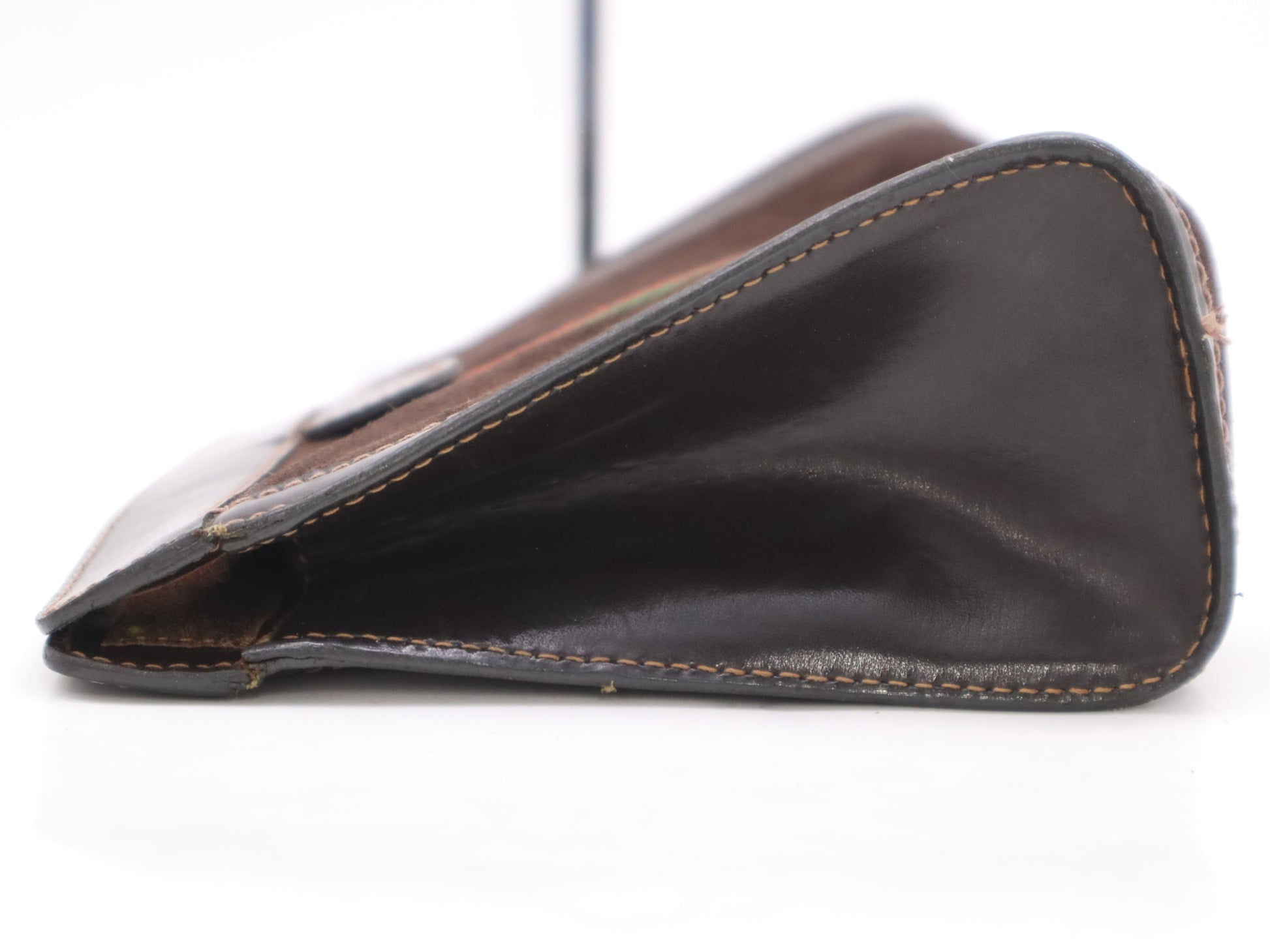 GUCCI Suede Leather Sherry Line Brown Second Bag