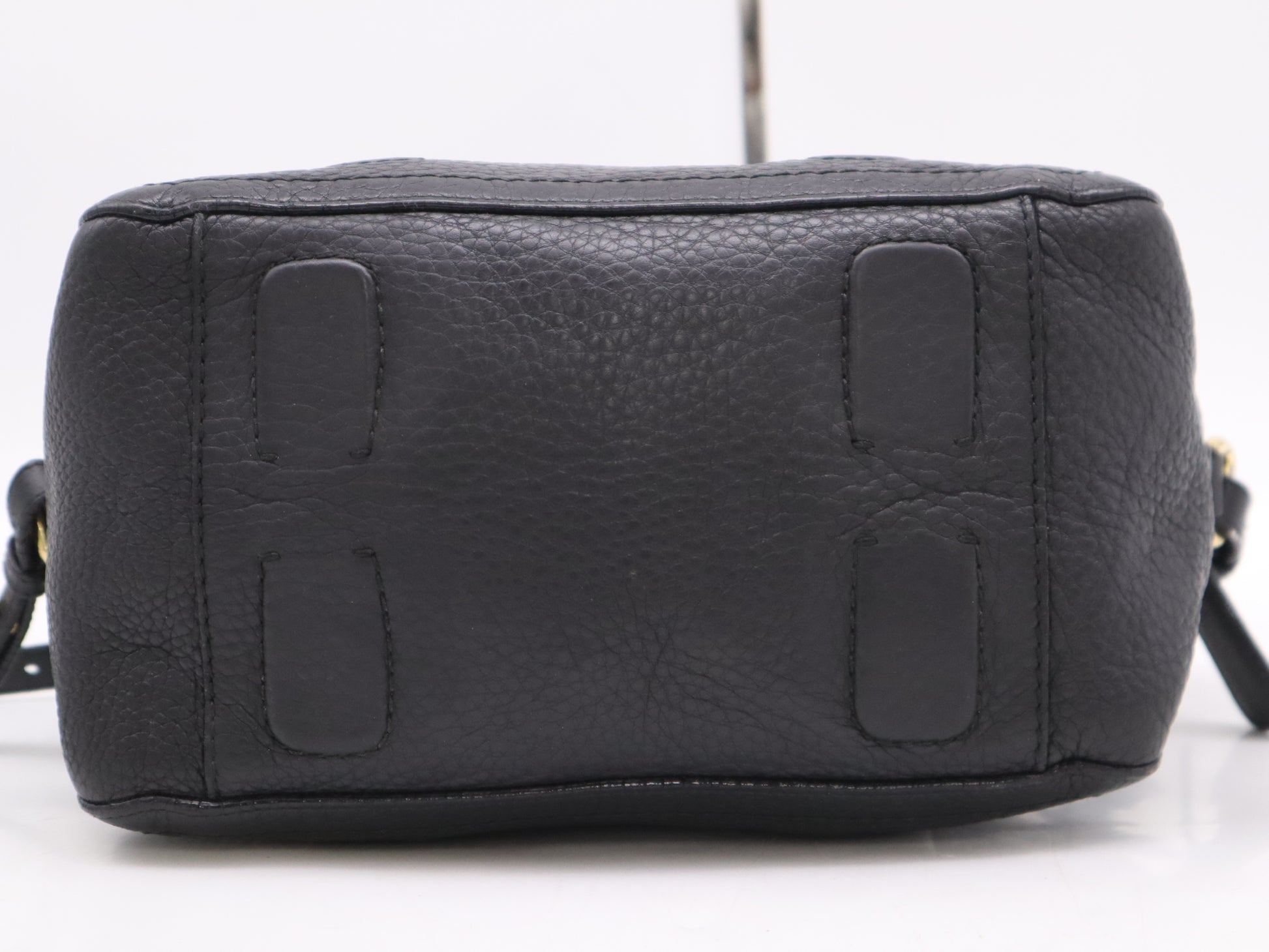 Salvatore Ferragamo Leather 2-Way Bag, Black, with Shoulder Strap, Handbag