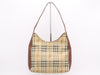 BURBERRY PVC x Leather Nova Check Tote Brown Shoulder Bag