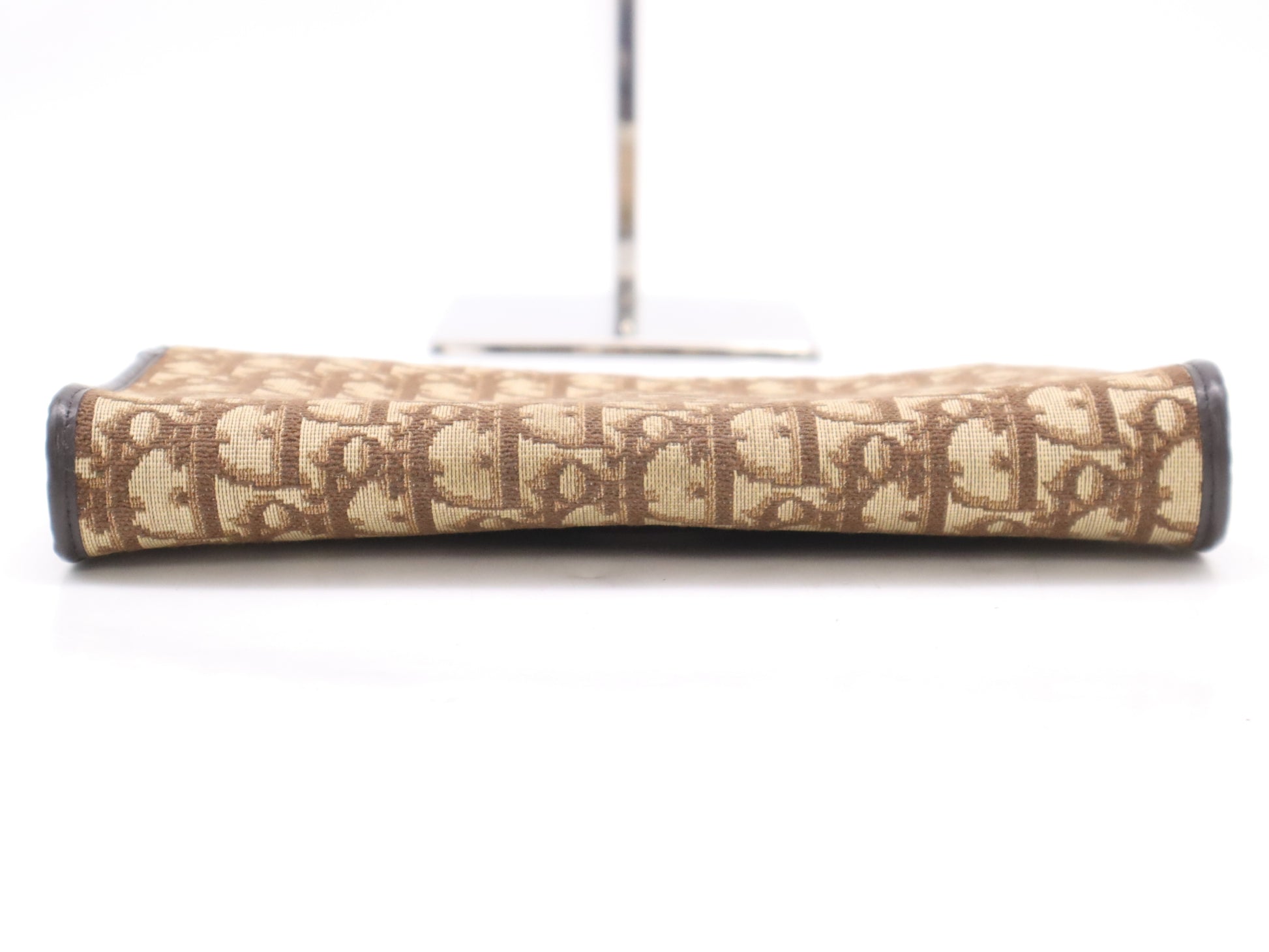 Dior Canvas Leather Trotter Brown Second Bag