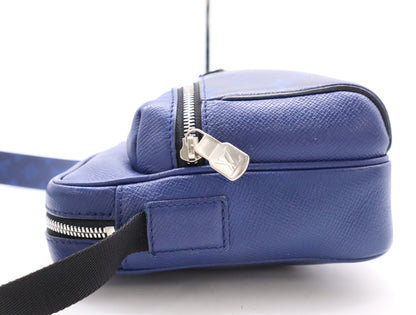 LOUIS VUITTON M30242 Taiga Rama Outdoor Messenger PM Cobalt Shoulder Bag