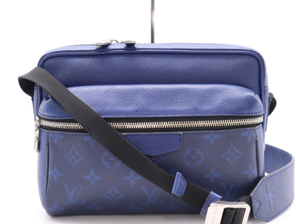 LOUIS VUITTON M30242 Taiga Rama Outdoor Messenger PM Cobalt Shoulder Bag