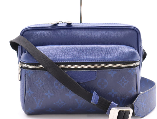 LOUIS VUITTON M30242 Taiga Rama Outdoor Messenger PM Cobalt Shoulder Bag