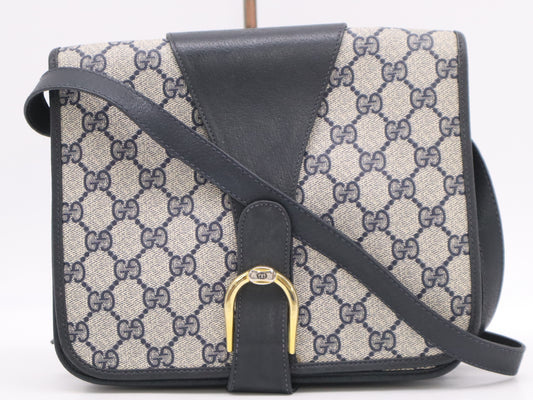 GUCCI GG Supreme Navy Shoulder Bag