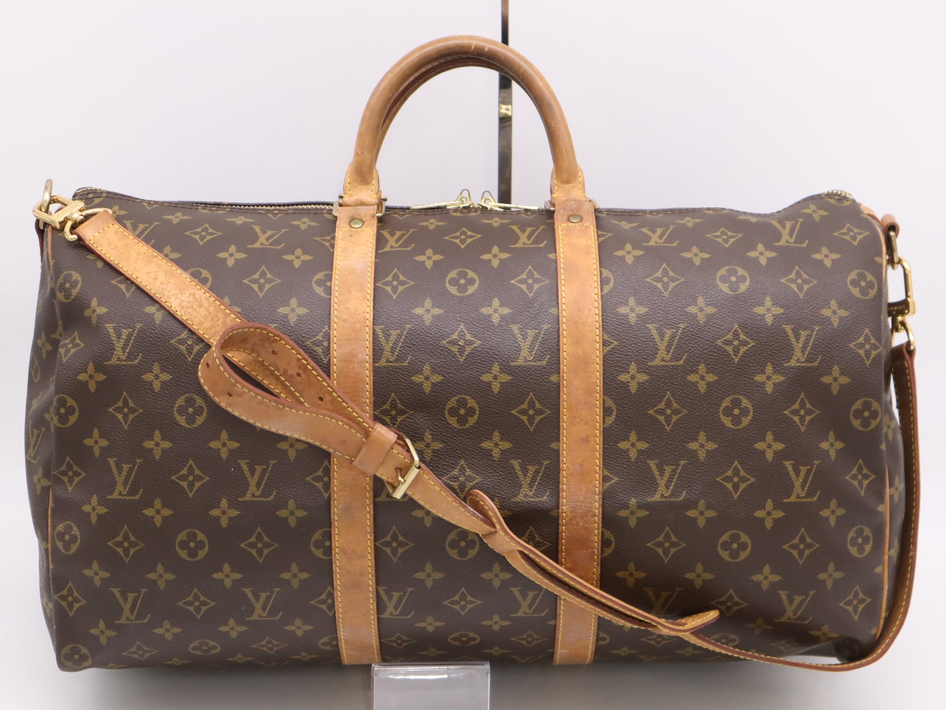 LOUIS VUITTON M41416 Monogram Keypol Banduriere 50 with Shoulder Strap Boston Bag