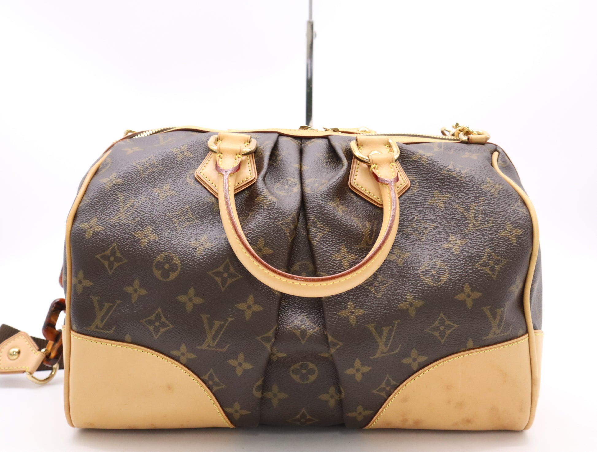 LOUIS VUITTON M40118 Monogram Steven Boston Bag with Shoulder Strap