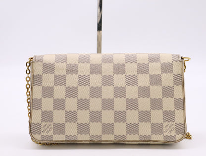 LOUIS VUITTON N63106 Azul Pochette Felicity Chain Wallet with Shoulder Strap Shoulder Bag