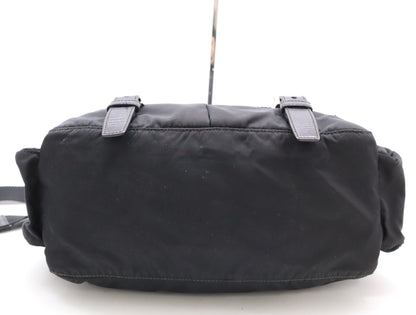 PRADA Nylon Triangle Logo Messenger Bag Shoulder Bag Black Shoulder Bag