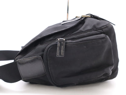 PRADA Nylon Triangle Logo Messenger Bag Shoulder Bag Black Shoulder Bag
