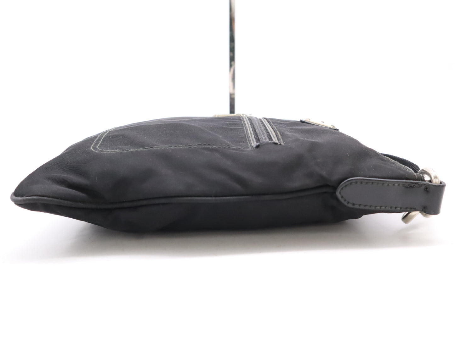 PRADA Nylon Triangle Logo Shoulder Bag Black Shoulder Bag