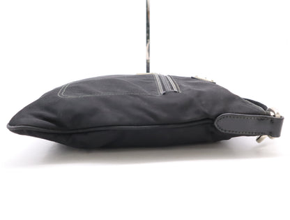 PRADA Nylon Triangle Logo Shoulder Bag Black Shoulder Bag