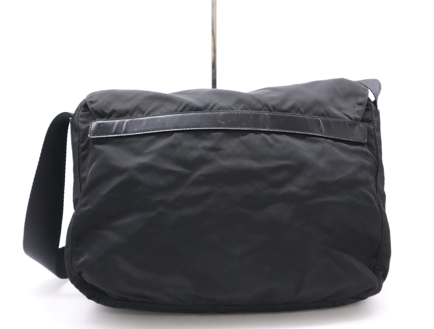 PRADA Nylon Triangle Logo Shoulder Bag Black Shoulder Bag