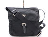 PRADA Nylon Triangle Logo Shoulder Bag Black Shoulder Bag