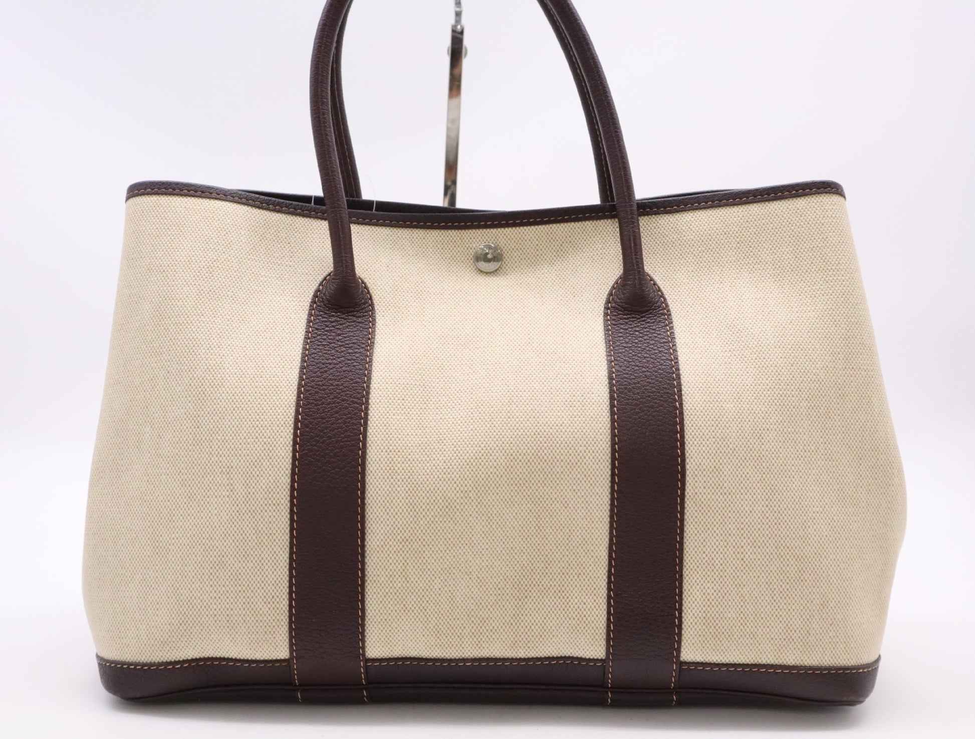 HERMES Tote Bag for Troy Ash x Leather Garden Party PM Beige Tote Bag