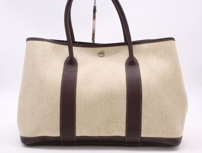 HERMES Tote Bag for Troy Ash x Leather Garden Party PM Beige Tote Bag