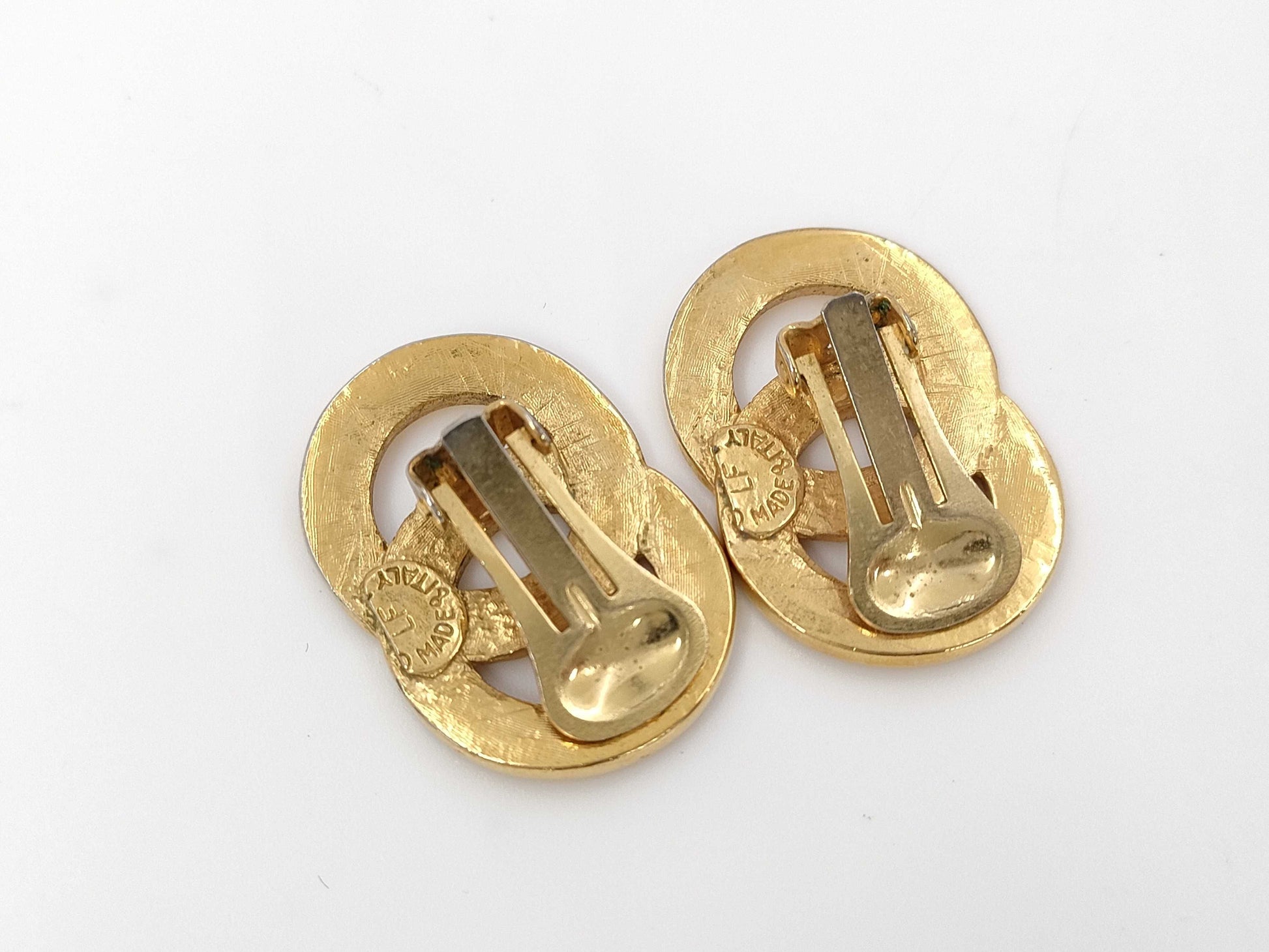CELINE GP Round Gold Earrings