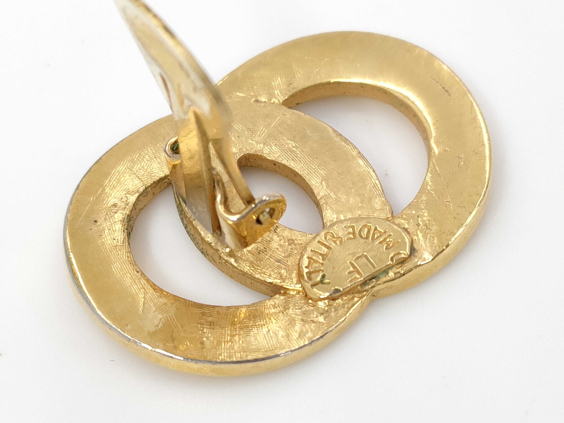 CELINE GP Round Gold Earrings