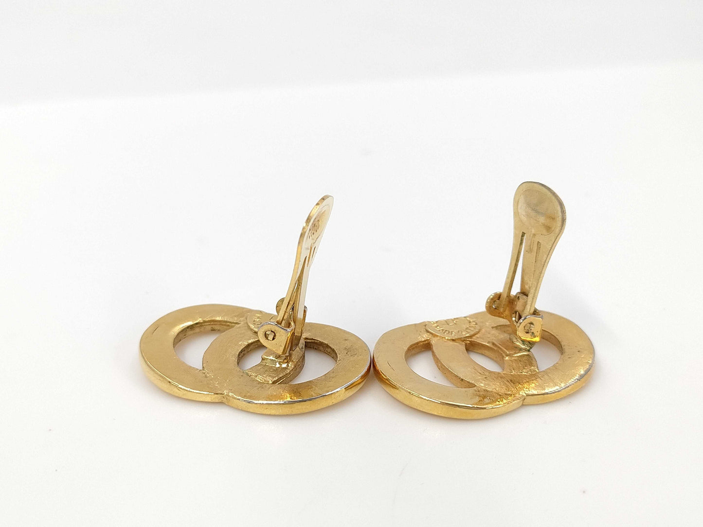 CELINE GP Round Gold Earrings
