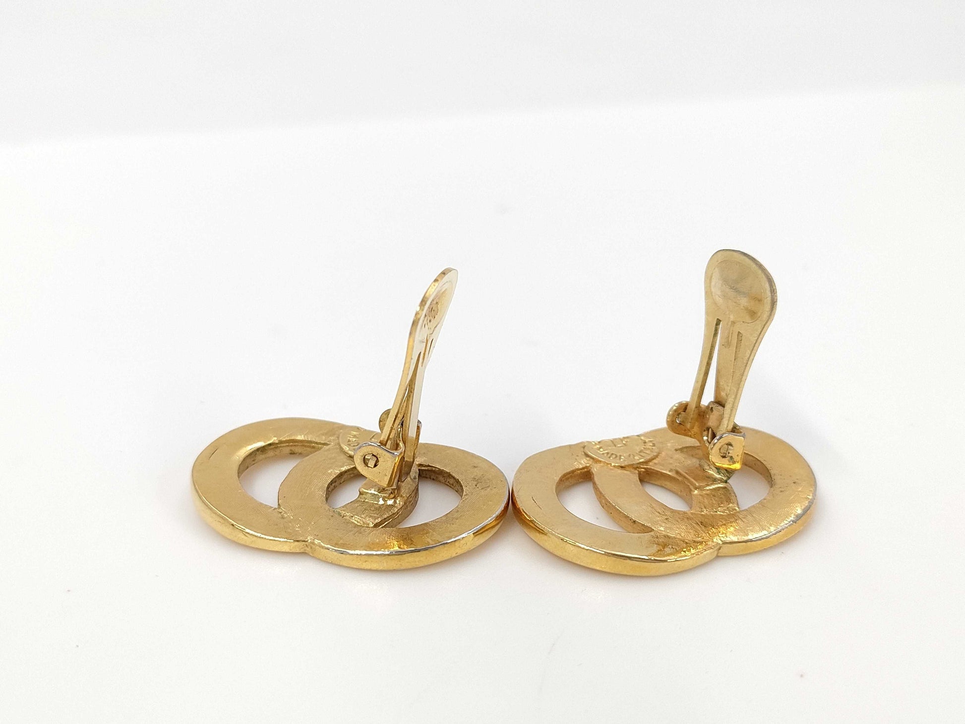 CELINE GP Round Gold Earrings