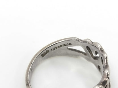 Tiffany & Co. SV925 Paloma Picasso Triple Loving Heart Silver Ring