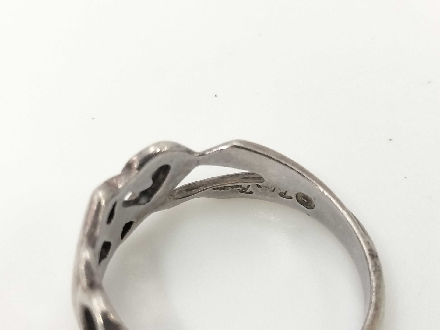Tiffany & Co. SV925 Paloma Picasso Triple Loving Heart Silver Ring