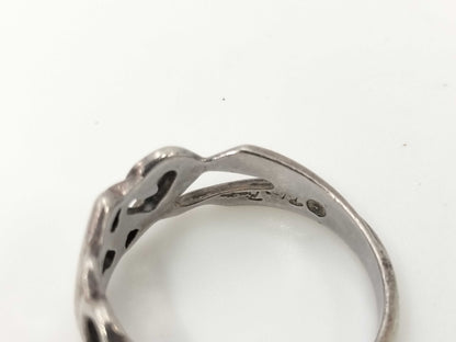 Tiffany & Co. SV925 Paloma Picasso Triple Loving Heart Silver Ring