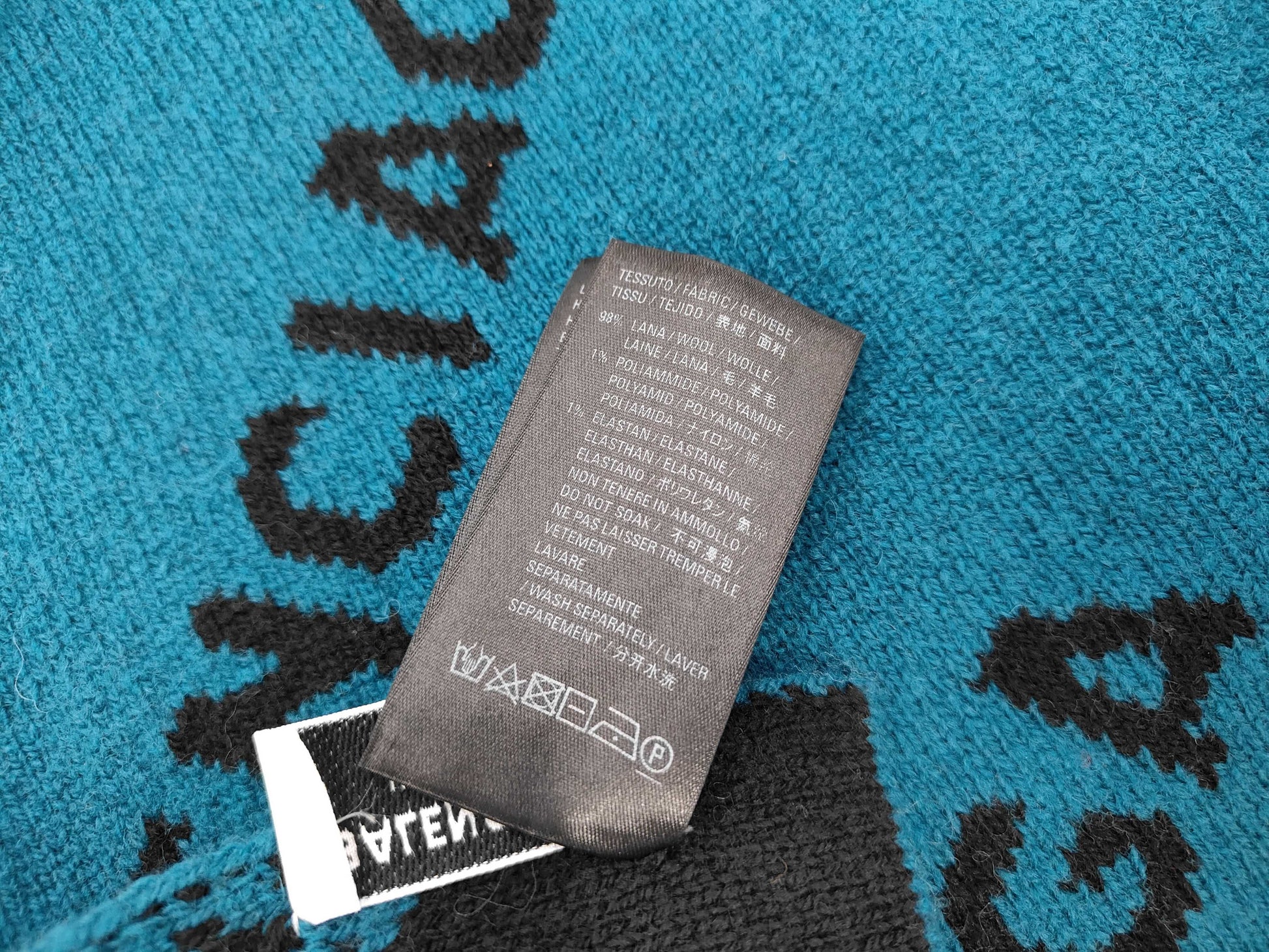 BALENCIAGA Wool Logo Scarf Other Accessories