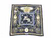 HERMES Silk Carré 90 LVDOVICVS MAGNVS Louis XIV on a White Horse Black Multicolor Scarf