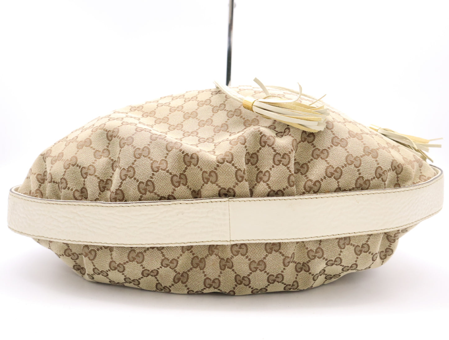 GUCCI 223951GG Canvas One Shoulder Bag Beige White Shoulder Bag