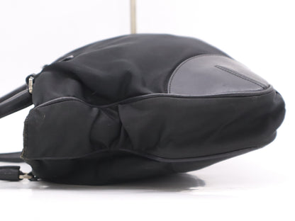 PRADA Nylon Triangle Logo Tote Bag Black Tote Bag