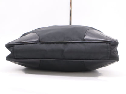 PRADA Nylon Triangle Logo Tote Bag Black Tote Bag