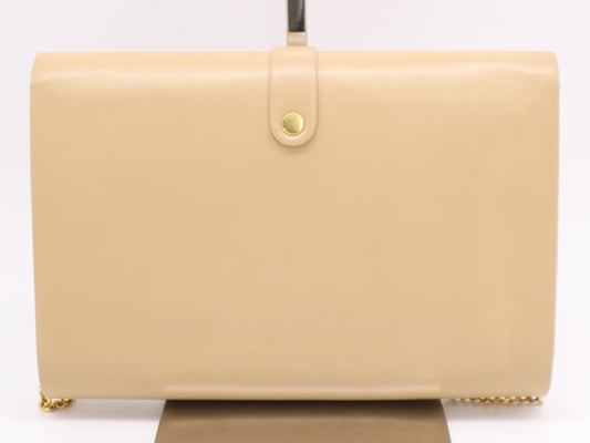 Dior Leather Logo Chain Shoulder Bag Beige with Storage Bag Shoulder Bag