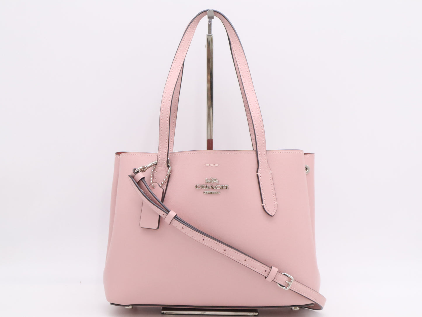 COACH Leather Mini Avenue 2-Way Bag, Pink, with Shoulder Bag and Handbag