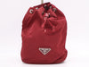 PRADA nylon triangle logo red pouch