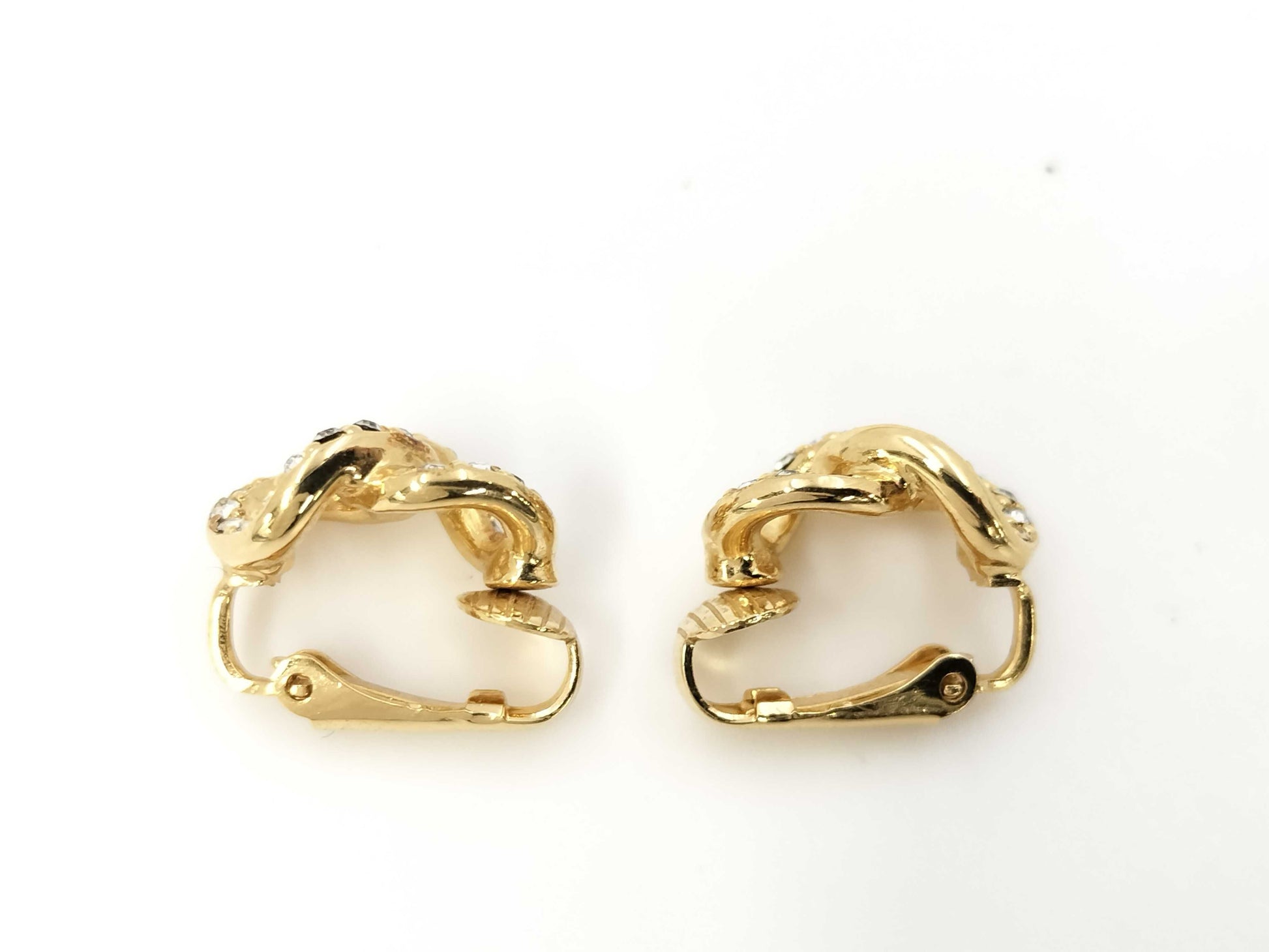 Dior GP Rhinestone Earrings Gold Earrings