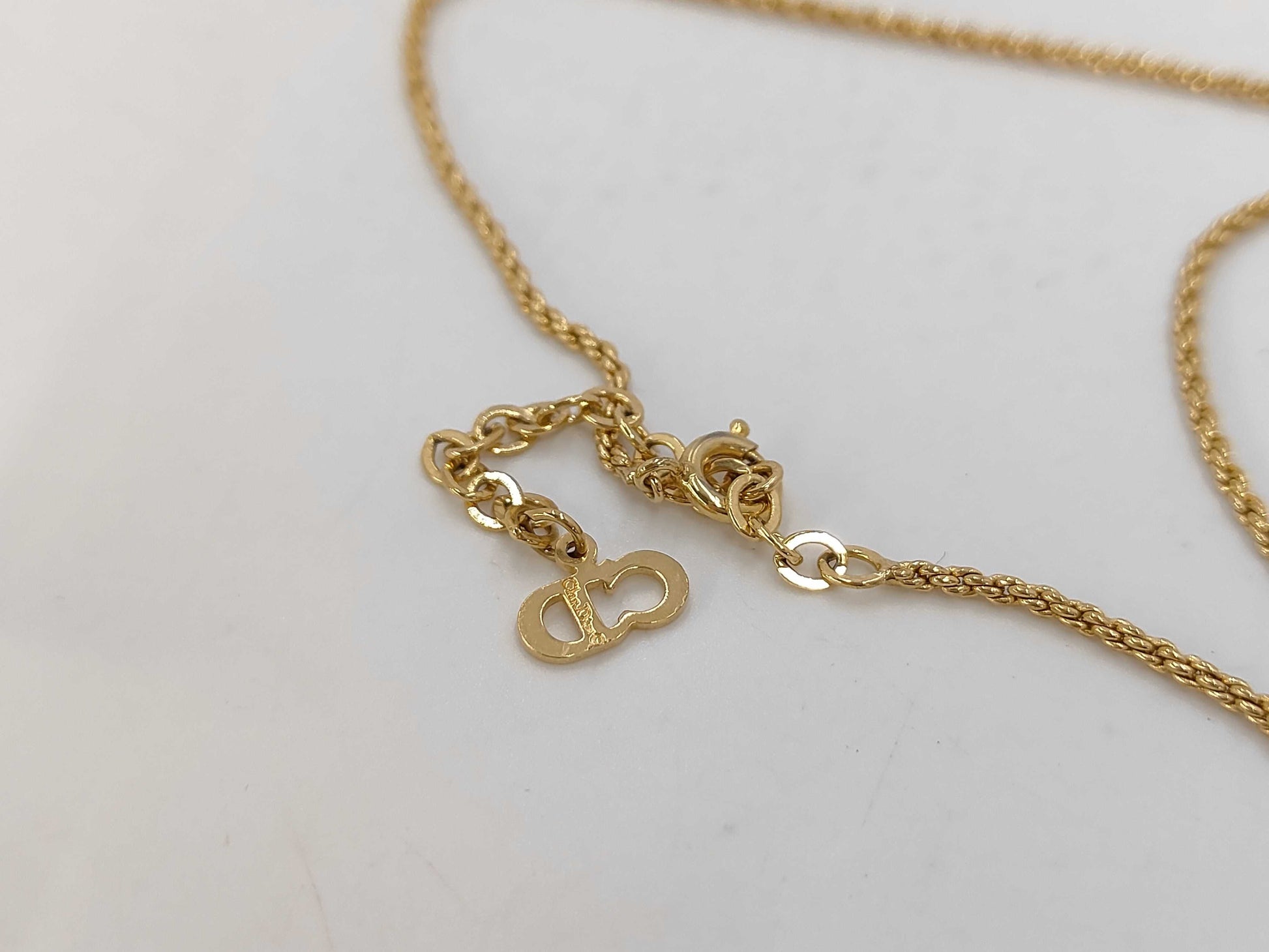 Dior GPCD logo chain necklace gold necklace