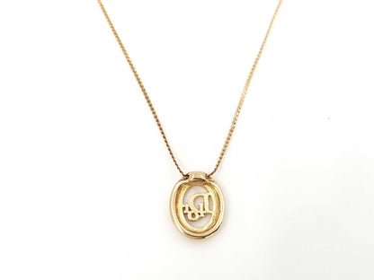 Dior GP logo necklace gold necklace