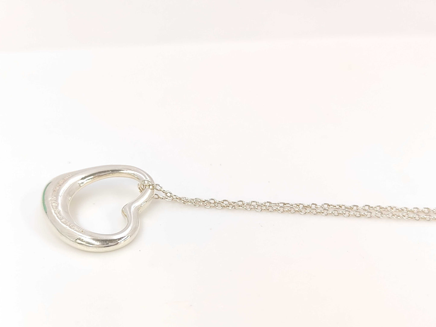 Tiffany & Co. SV925 Open Heart Necklace in Silver, with Box and Dust Bag