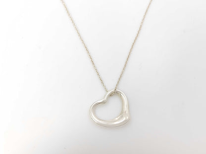 Tiffany & Co. SV925 Open Heart Necklace in Silver, with Box and Dust Bag