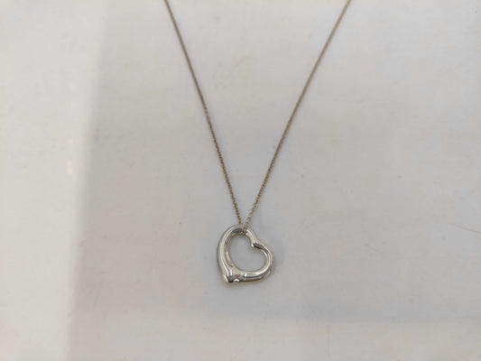 Tiffany & Co. SV925 Open Heart Necklace in Silver, with Box and Dust Bag