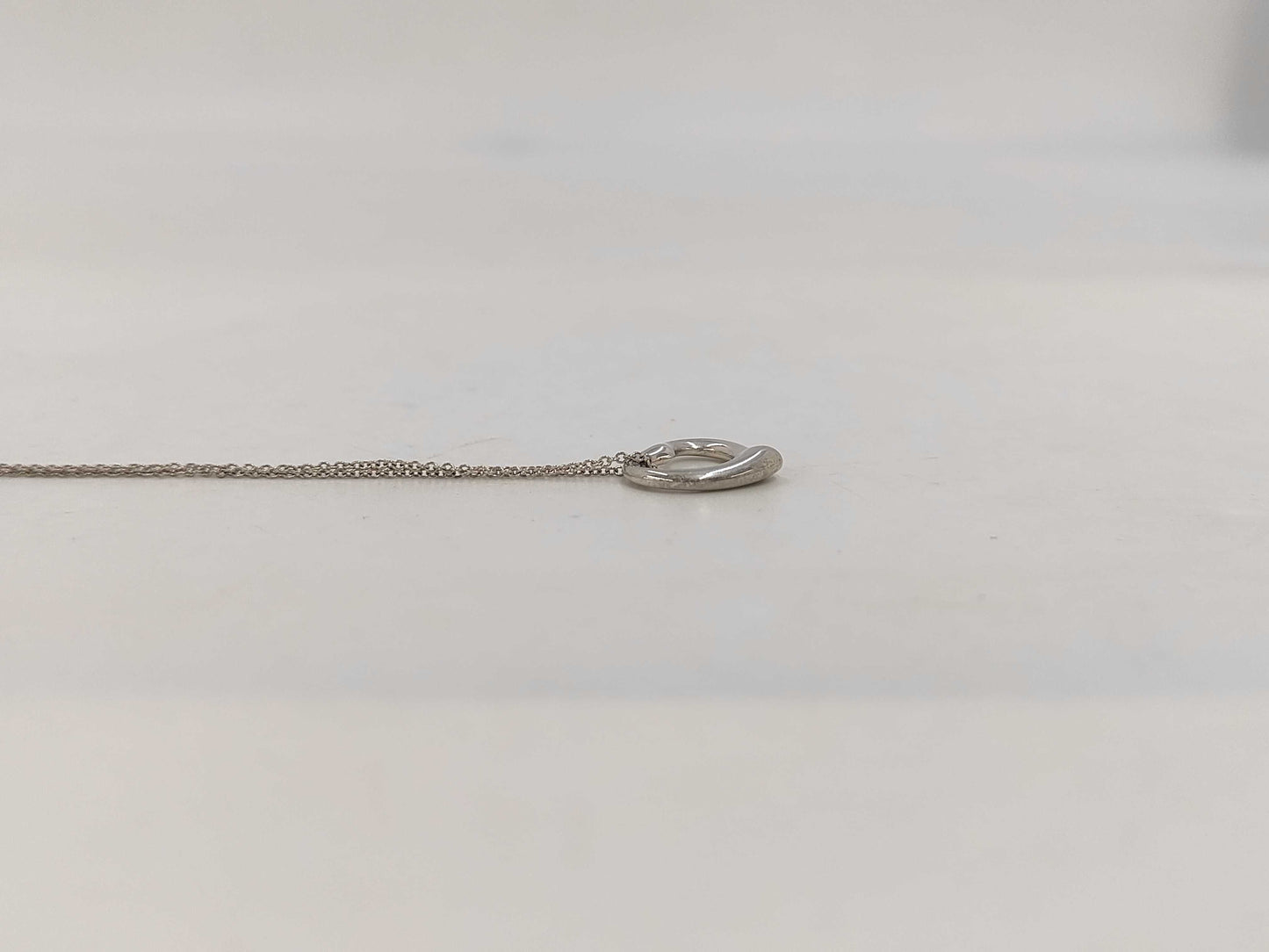 Tiffany & Co. SV925 Open Heart Necklace in Silver, with Box and Dust Bag