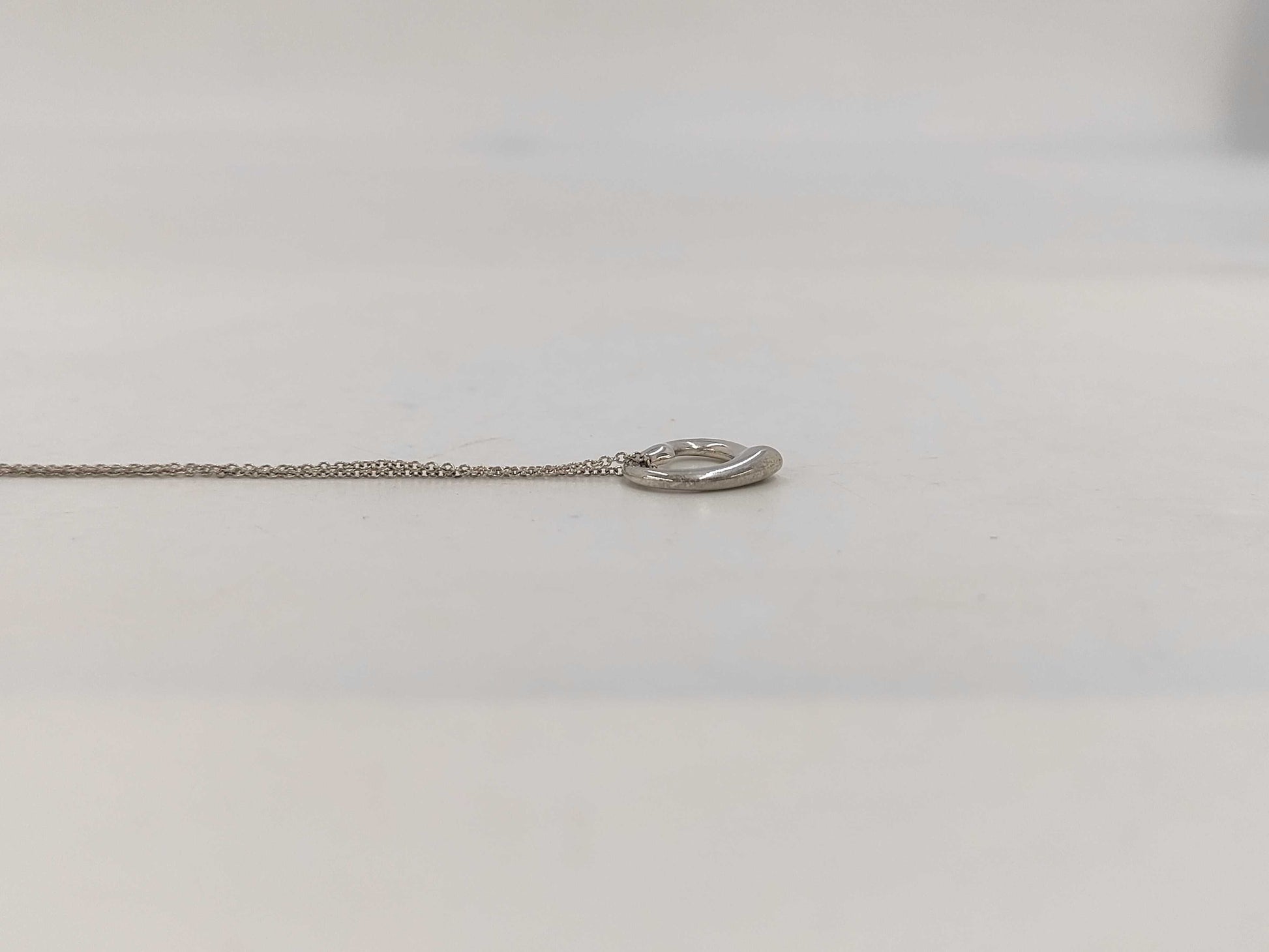 Tiffany & Co. SV925 Open Heart Necklace in Silver, with Box and Dust Bag