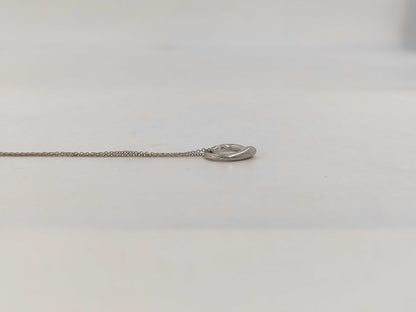 Tiffany & Co. SV925 Open Heart Necklace in Silver, with Box and Dust Bag