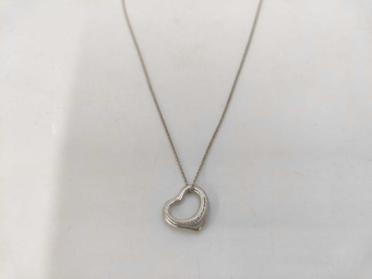 Tiffany & Co. SV925 Open Heart Necklace in Silver, with Box and Dust Bag