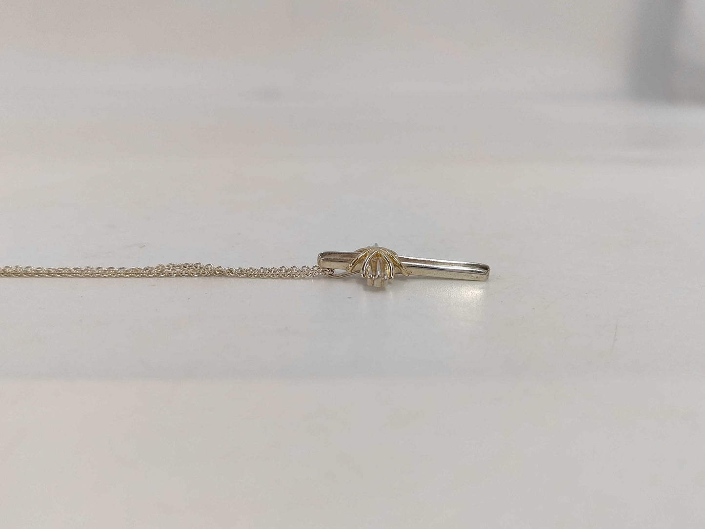 Tiffany & Co. SV925 Signature Cross Necklace in Silver, with Box and Dust Bag