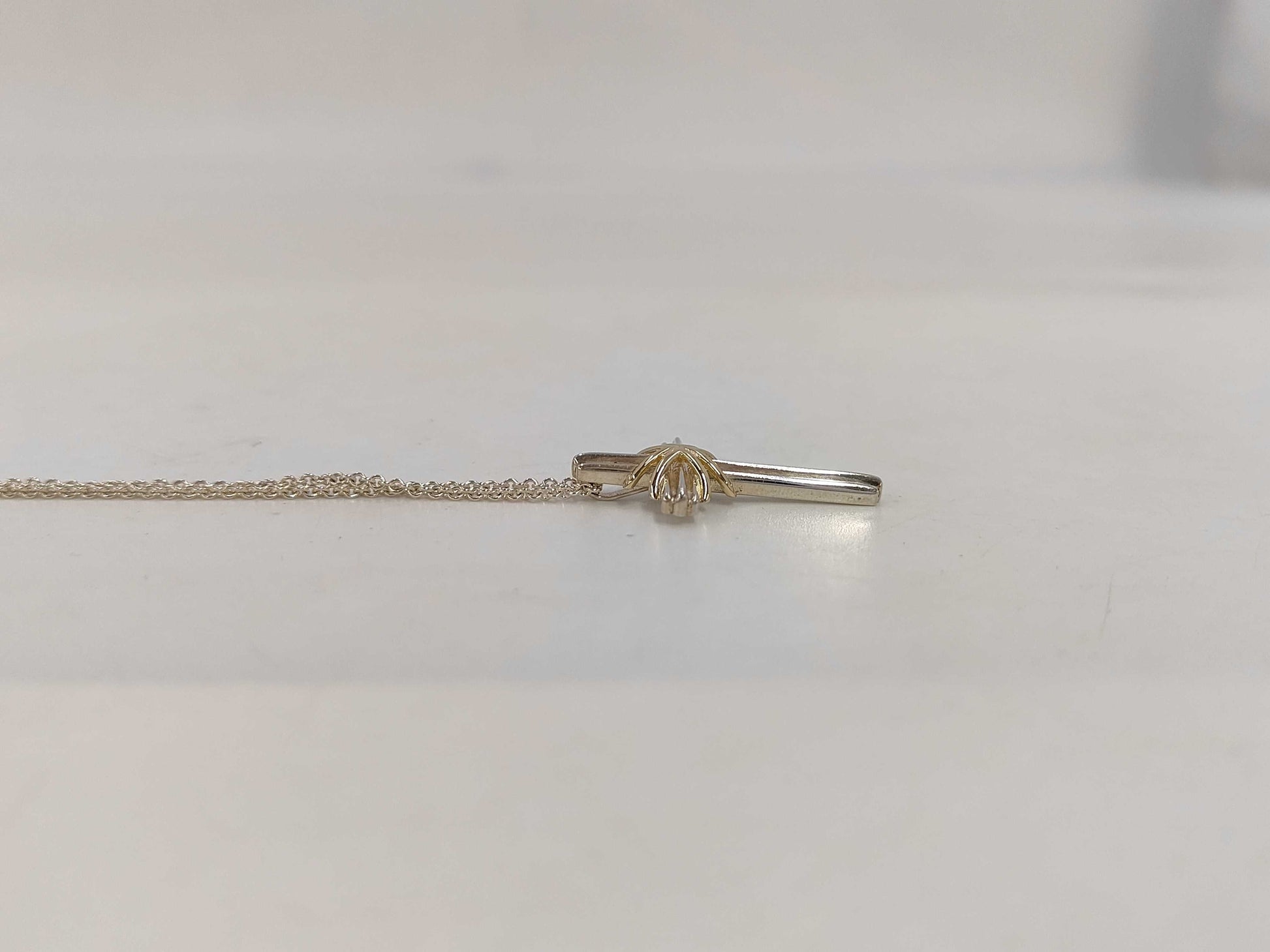 Tiffany & Co. SV925 Signature Cross Necklace in Silver, with Box and Dust Bag